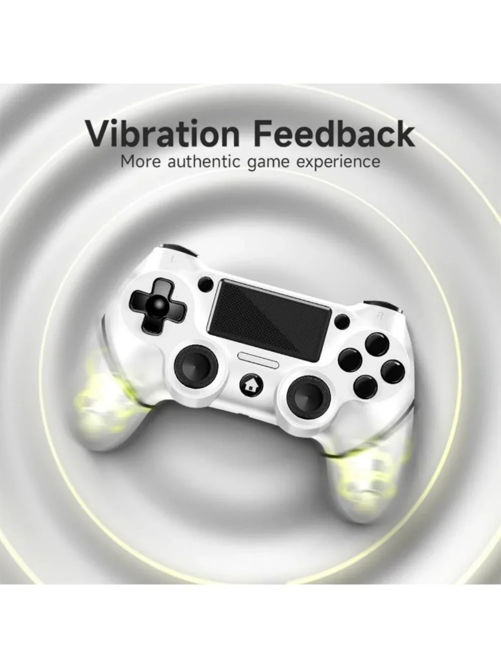 Wireless PS4 Controller 2 Pack with Non-Slip Grip & USB-C Cable - Black/White
